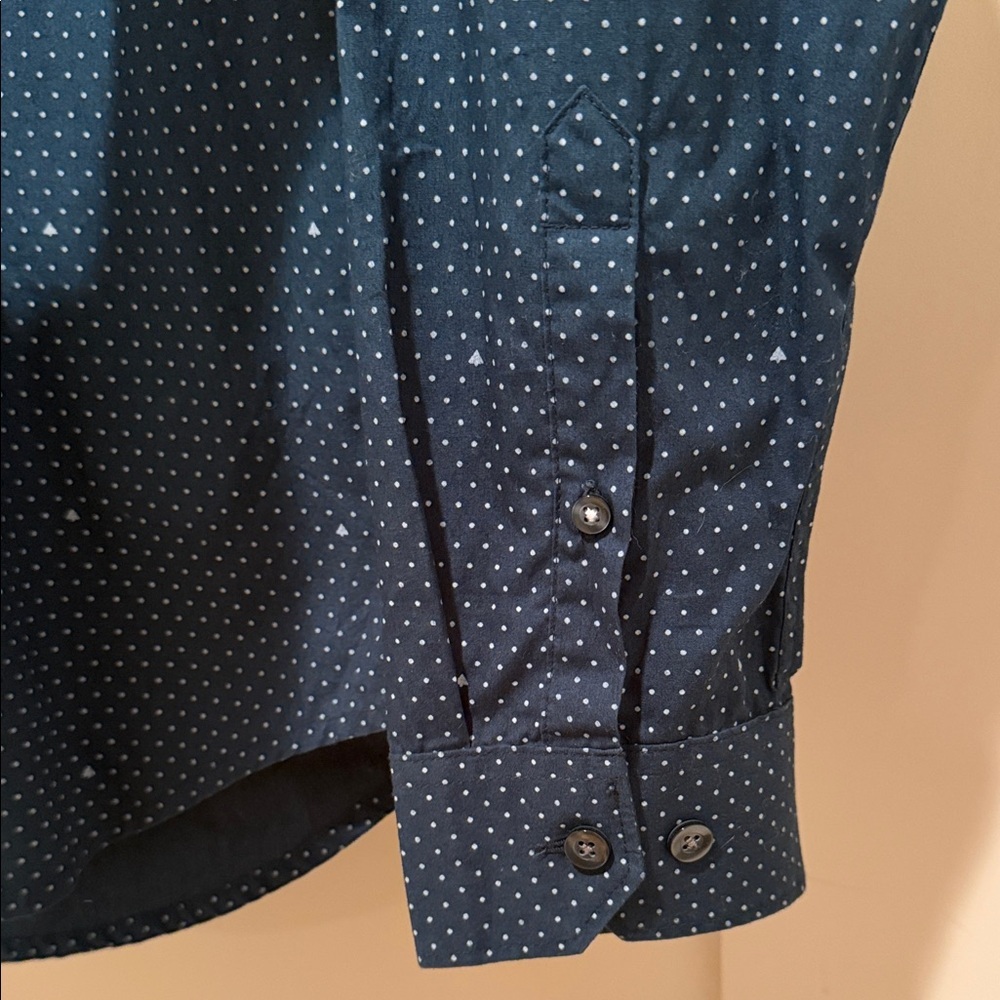 Original Penguin Heritage Slim Fit Green Micro Dot Button Down Men’s Medium - Picture 4 of 7